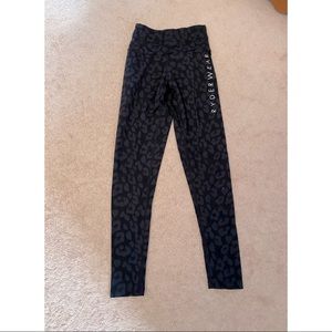 Black Leopard print leggings with scrunch bum